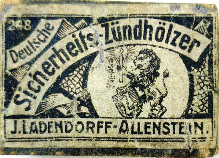 Strichholzschachtel aus Allenstein (c Allensteiner Nachrichten, 24.5.2025)