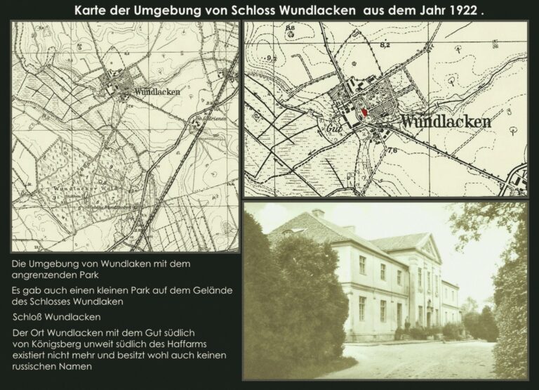 Geographischer Vorkriegs-Lageplan von Wundlacken (Maxim Schiller)