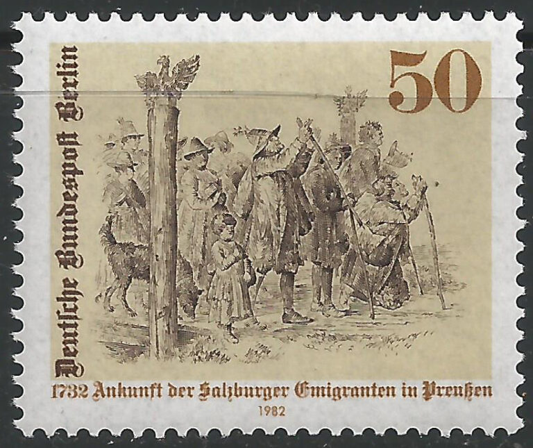 Ankunft Salzburger Emigranten in Preußen 1732 (Deutsch Bundespost Berlin 1982)