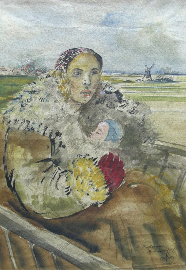 Alfred Partikel, Die Mutter von Nemmersdorf, 1944 (c Ol)
