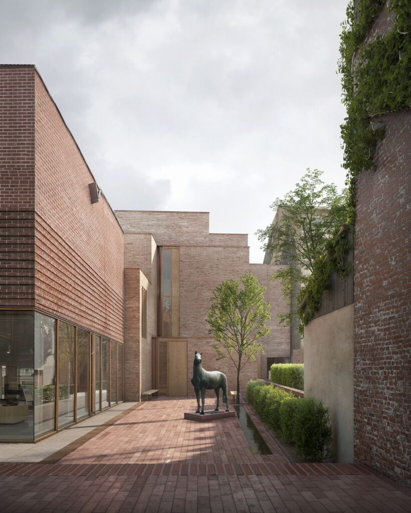 Visualisierung des Kant-Erweiterungsbaus, Ansicht vom Museums-Innenhof (© Sunder-Plassmann & Partner GbR)