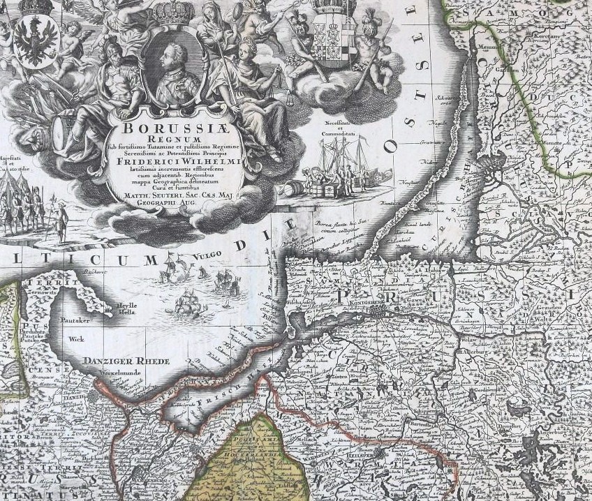 Archivale, historische Karte, Borussiae Regnum, 18. Jh. (© Ostpreußisches Landesmuseum)